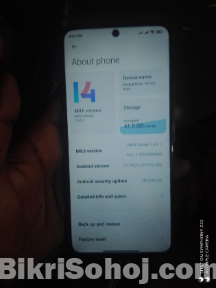 Redmi not 10 pro max